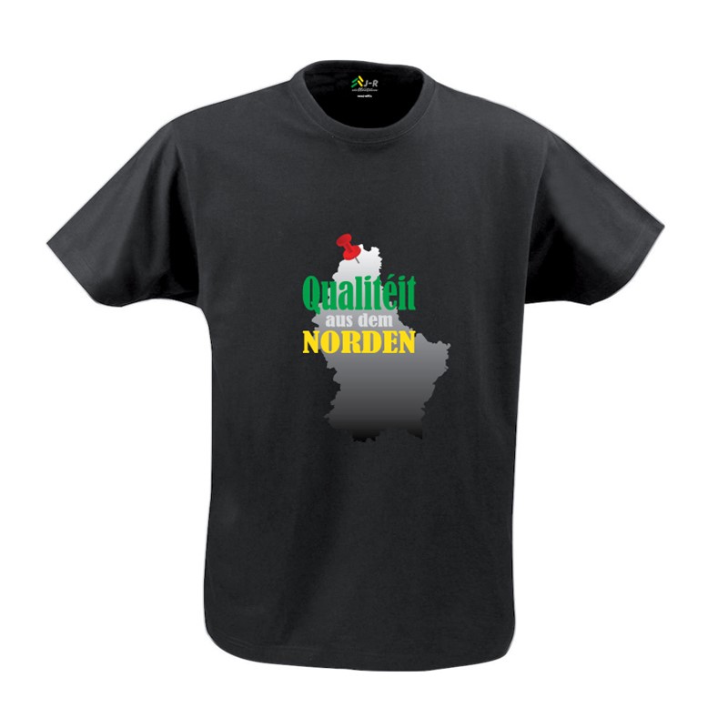 T-Shirt "Qualitéit aus dem Norden" in schwarz XL